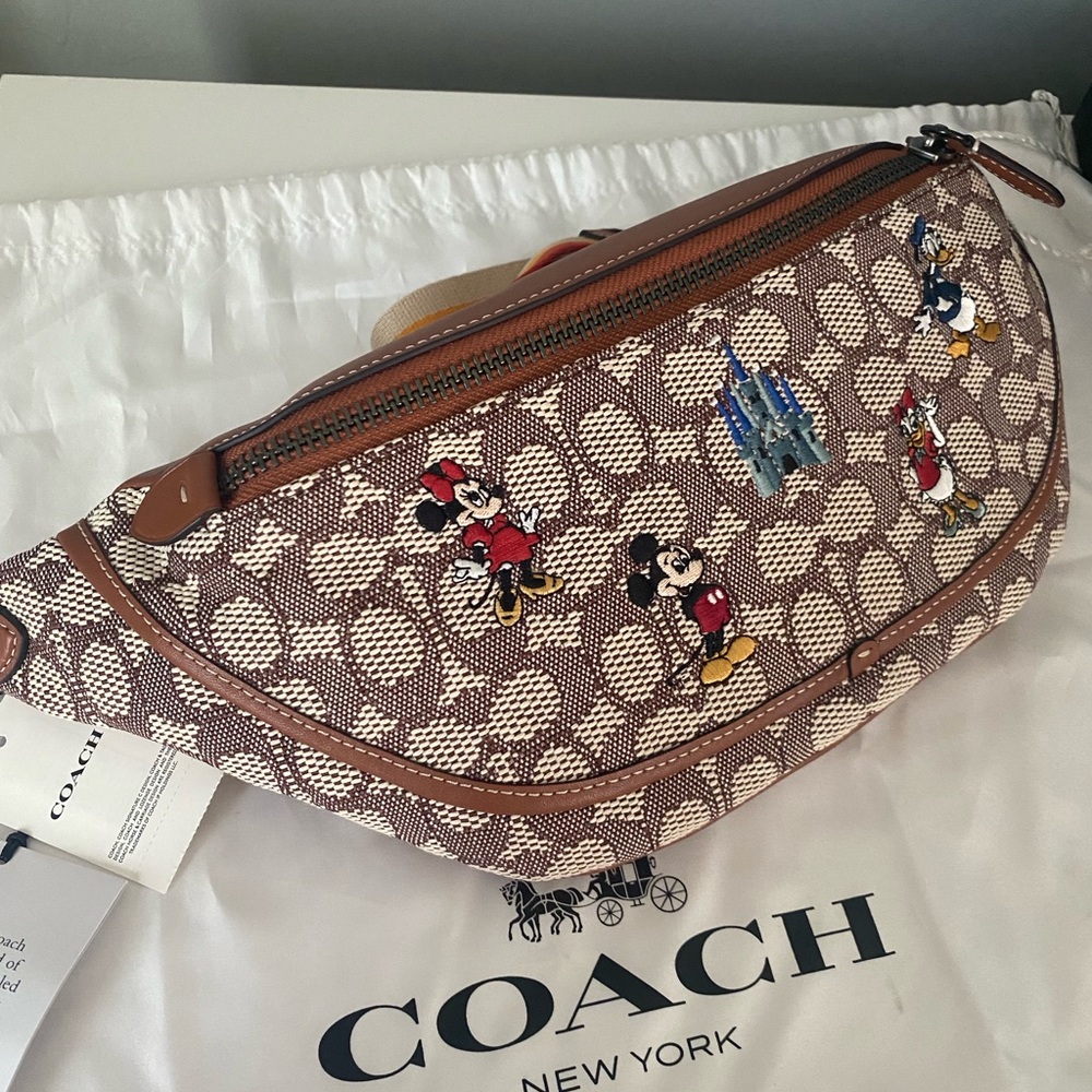 Disney X Coach Belt Bag with Mickey Mouse & Friends Embroidery - Picture 1 of 10